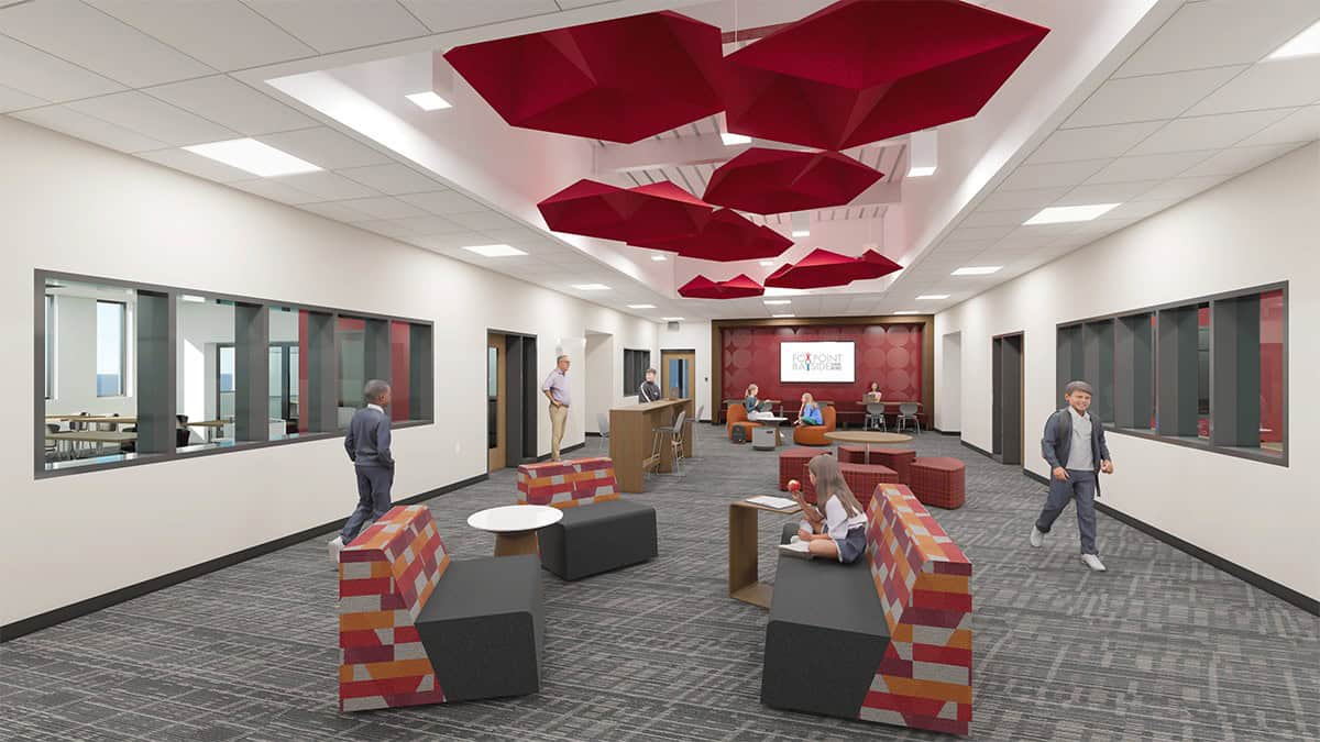 Rendering of Fox Point-Bayside School District's new Bayside Middle School (5-8)