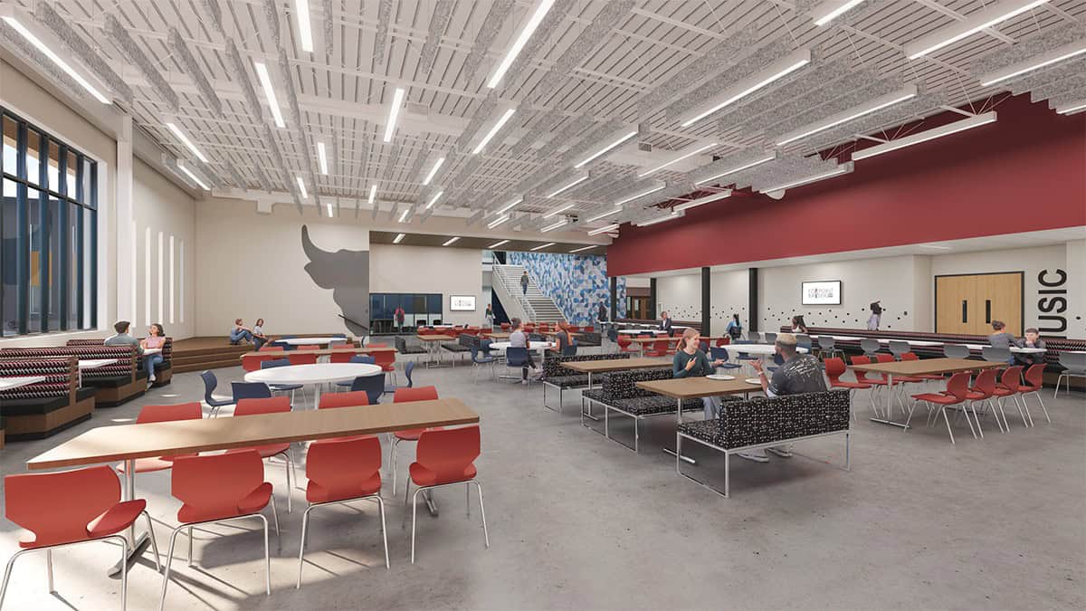 Rendering of Fox Point-Bayside School District's new Bayside Middle School (5-8)