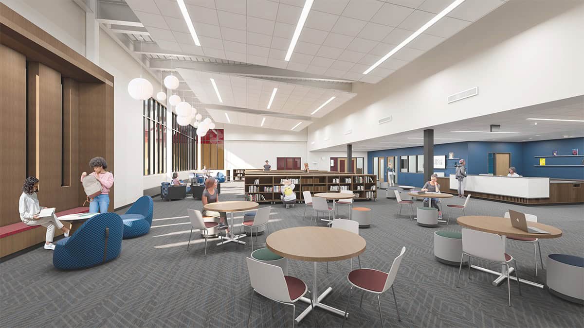 Rendering of Fox Point-Bayside School District's new Bayside Middle School (5-8)
