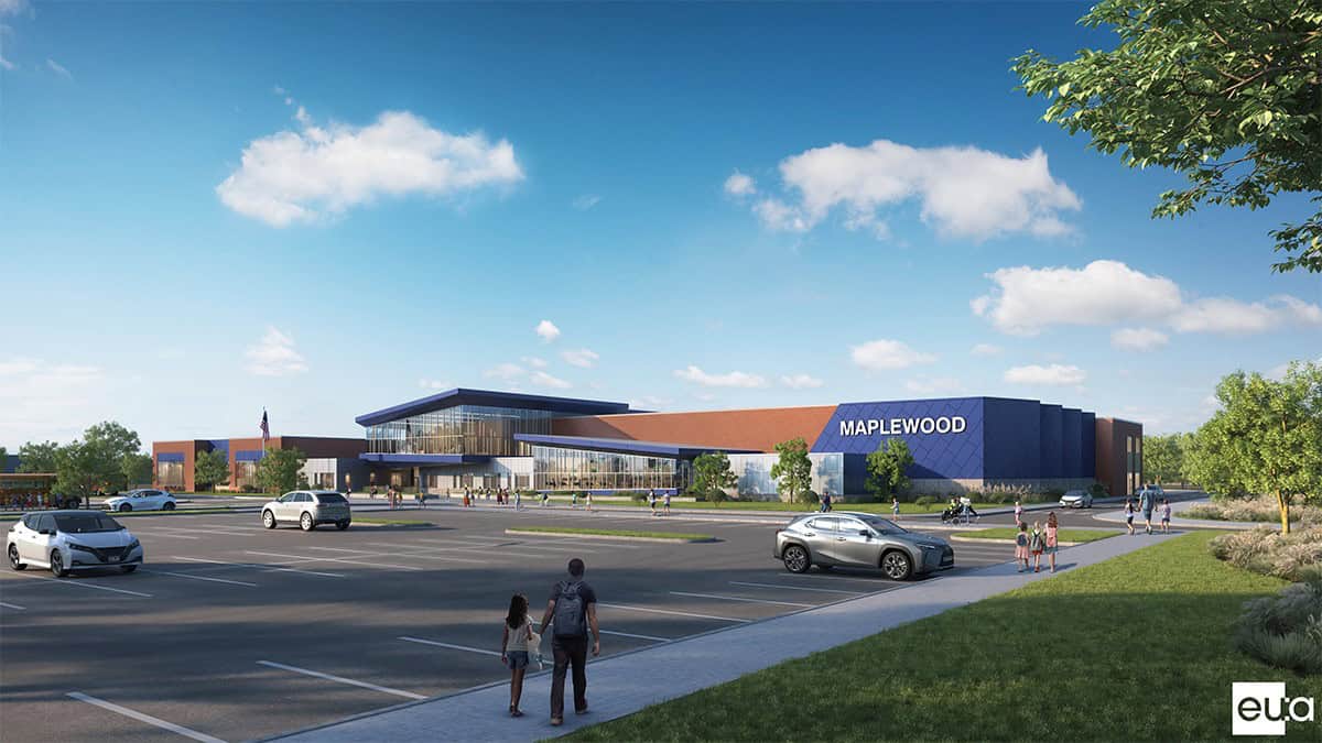 Rendering of Maplewood Intermediate and Middle School, Menasha, WI