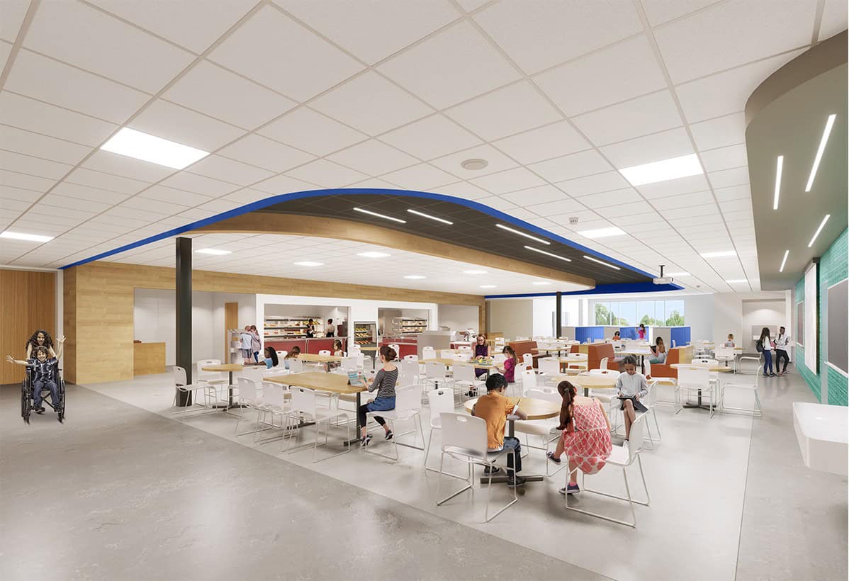 Rendering of Maplewood Intermediate and Middle School, Menasha, WI