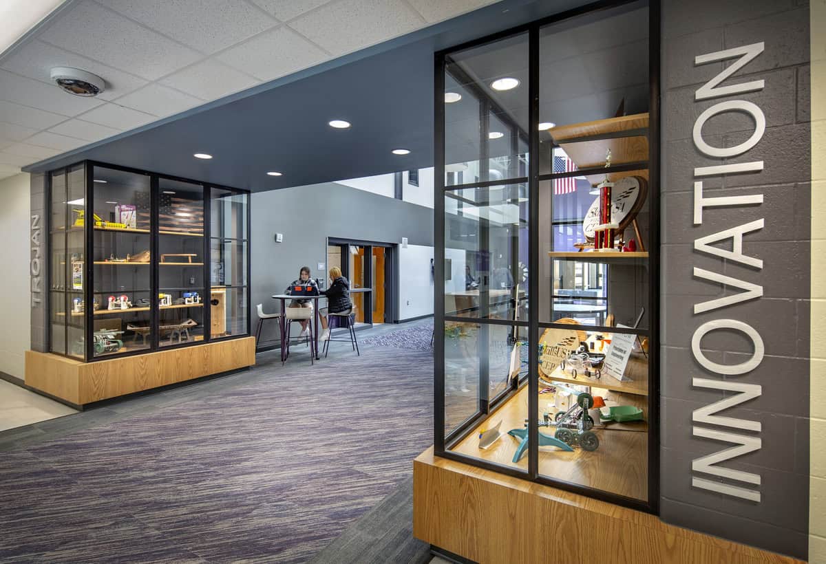 Dodgeland School District STEAM with display case